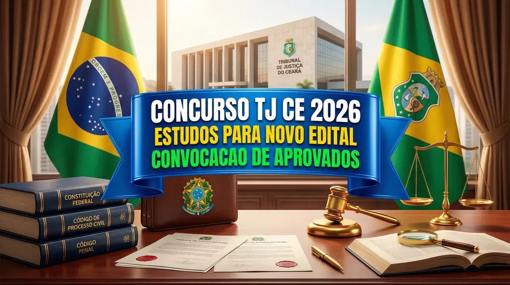 Concurso TJ CE 2026: Estudos para novo edital e convocação de aprovados