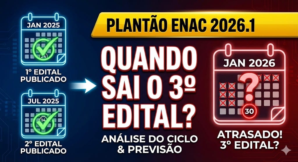 Quando sai o 3º Edital do ENAC 2026.1?