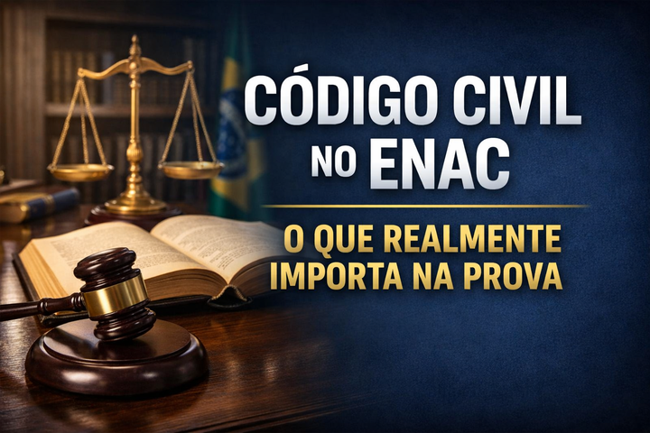 Código Civil no ENAC: o que realmente importa na prova