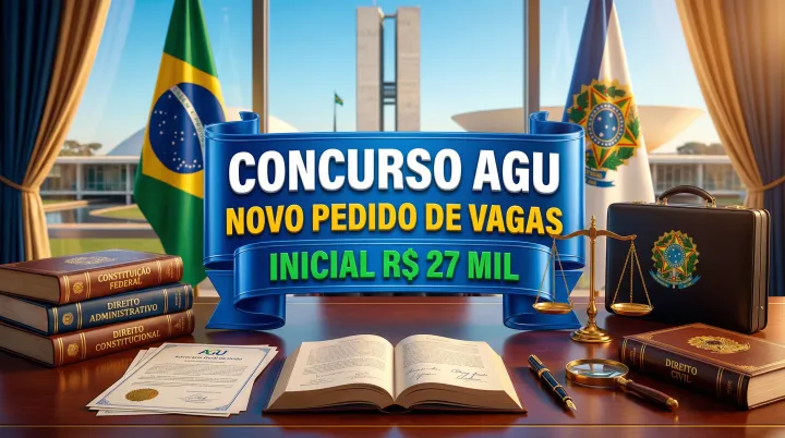 Concurso AGU: Novo Pedido de Vagas Solicitado e Inicial de R$ 27 Mil