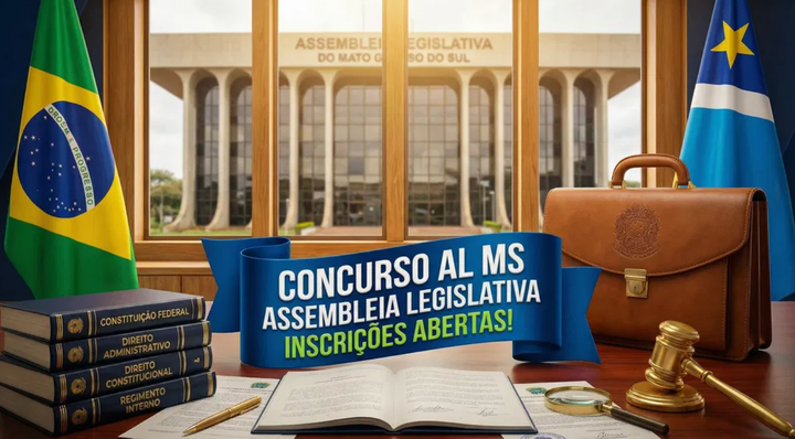 Concurso AL MS: Inscrições Abertas! Garanta sua vaga com inicial de até R$ 8 mil