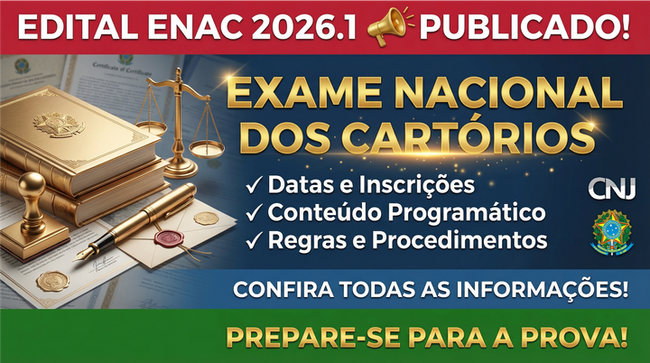 ENAC 2026: edital publicado com prova em junho!