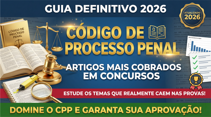 Guia Definitivo: Código de Processo Penal Concursos 2026 – Os Artigos Mais Cobrados